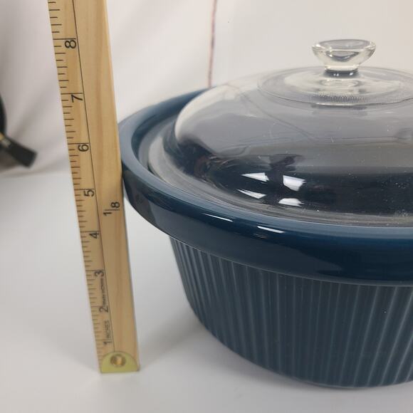 Rival 5 QT Crock Pot Slow Cooker Replacement Stoneware Insert with Lid Dark Blue - Picture 4 of 9